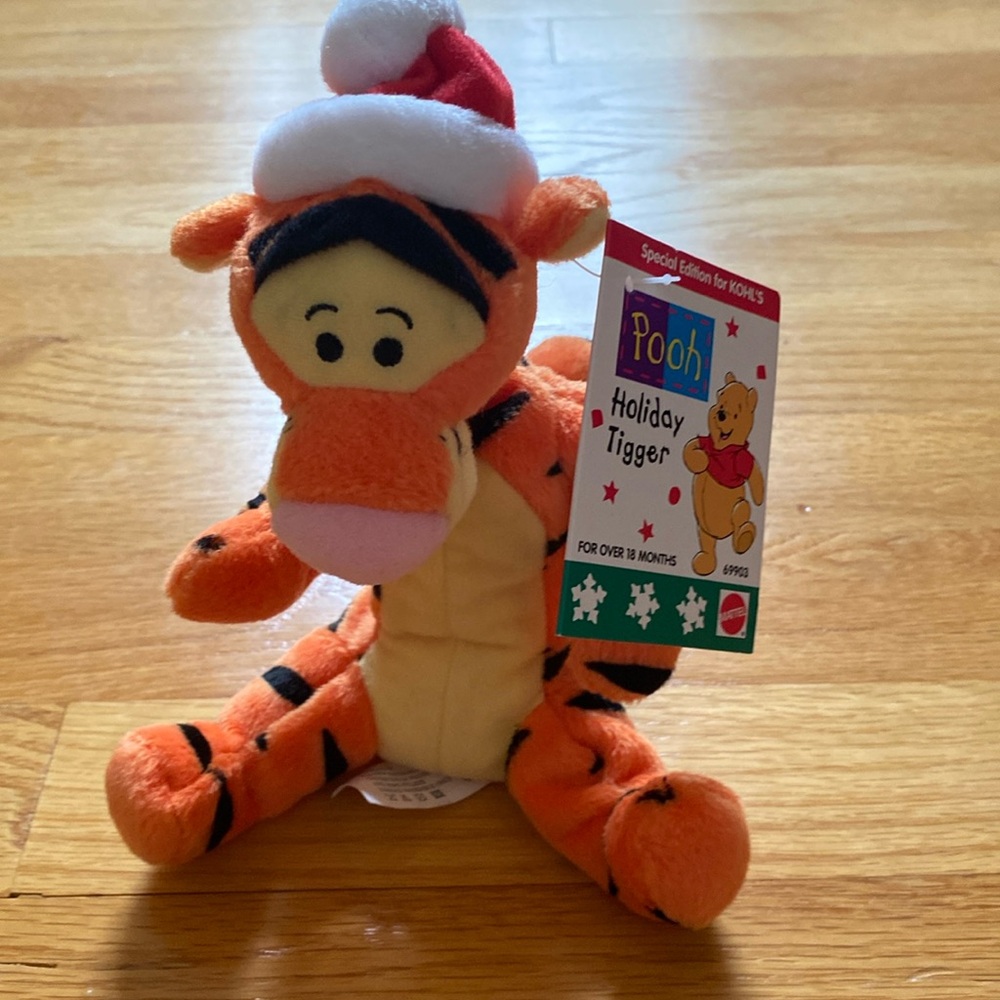Holiday Tigger stuffed toy by Mattel vintage
